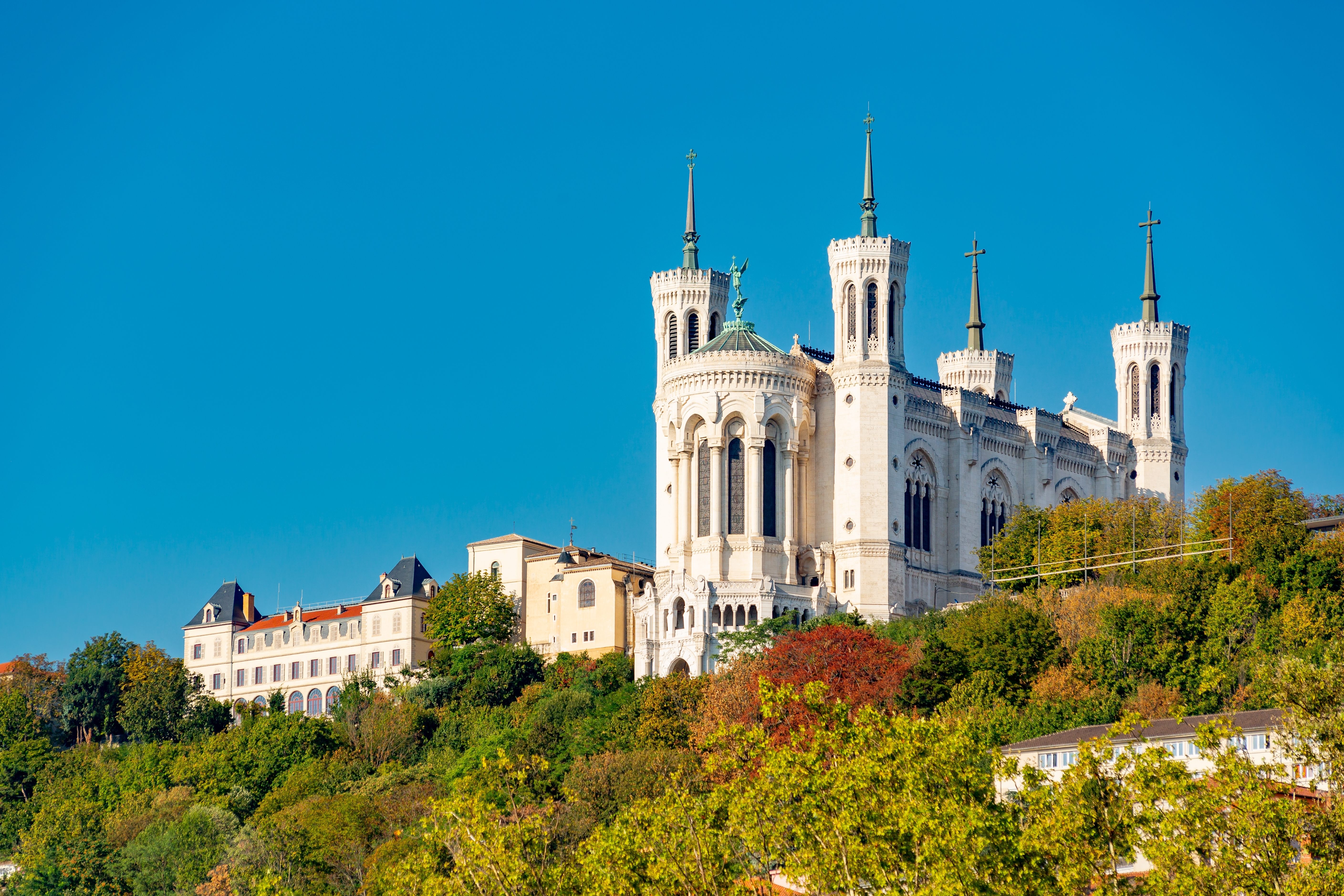 The Basilica of Notre-Dame de Fourvière in Lyon, France