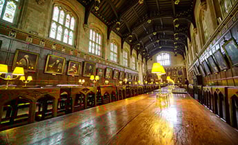 Lugares para ver en Oxford Cristo Iglesia Collage Comedor
