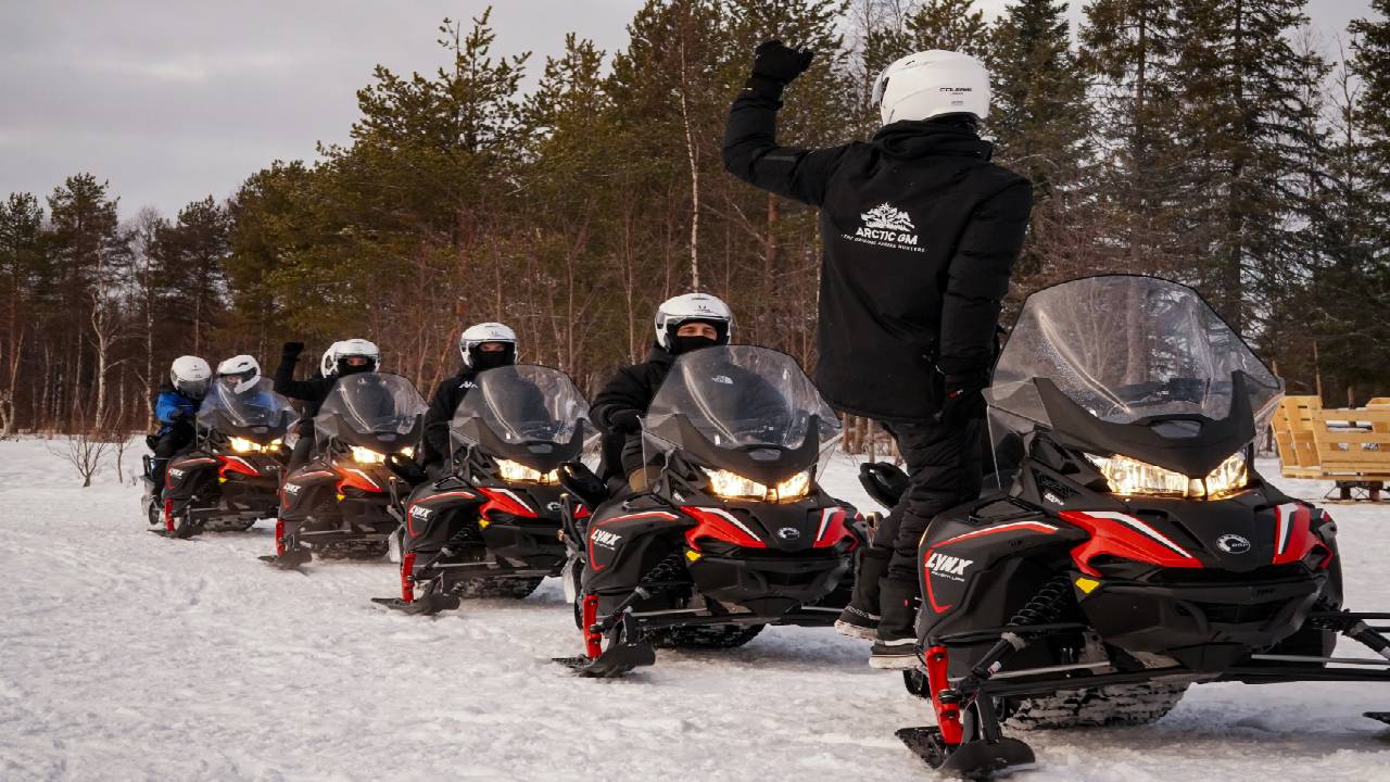 Snowmobile Safari Winter Tour & Barbeque - 1 Hour Driving - Small Group