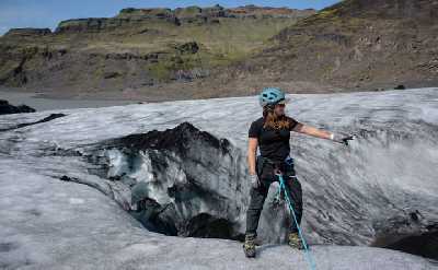 Glacier Hike Waterfalls and Black Sand Beach