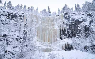 Family-Friendly Rovaniemi Experience: Frozen Waterfalls Tour