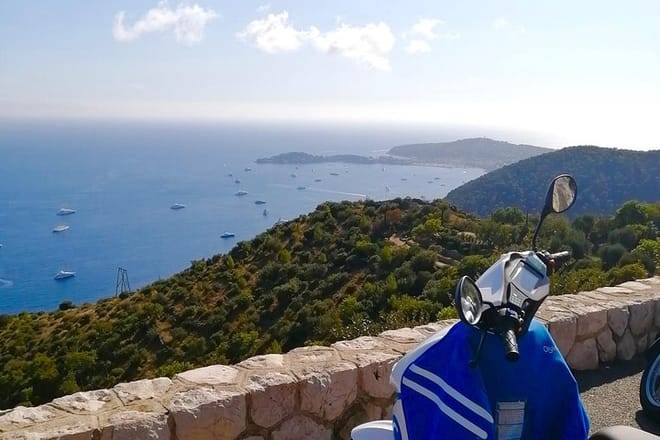Coastal Riviera & Eagle Nest Villages Scooter Day Tour with Tasting from Nice